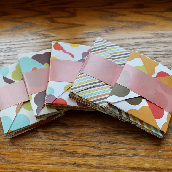 50-pack of multi-pattern handmade envelopes • 3”x4” • includes 1 card/ea - Picture 7 of 8